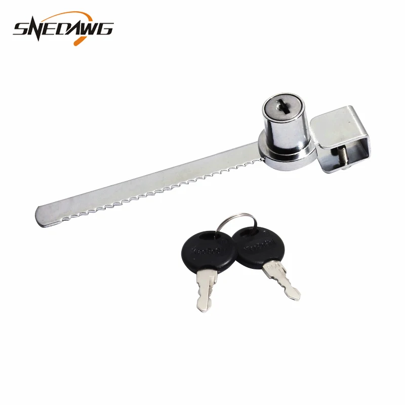 328# Glass Door Lock Zinc Alloy Sliding Glass Door Lock Fit 5-8mm Thickness Glass Cabinet Lock for Showcase Display