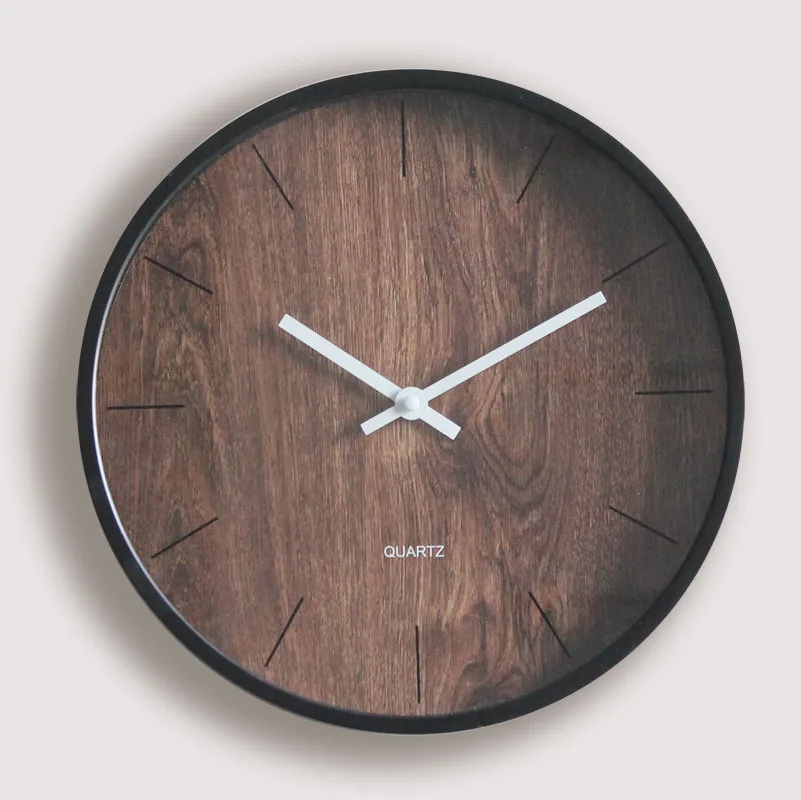 12inch Simple Design Plastic Wall Clock Clocks Watch Saat Creative Living Room Study Time Bar Wall Clock