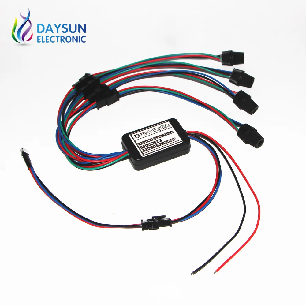 New RGB Optic Fiber Light Source 1PCS/2PCS/4PCS Light Heads DC12V Car Optic Fiber Light Holder 1.5mm to 6mm Cable with Remote