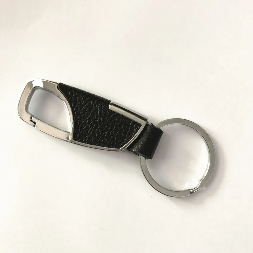 Simple fashion leather metal car keychain for ssangyong actyon opel zafira a jaguar xf seat leon 5f sorento passat b8 chevrolet