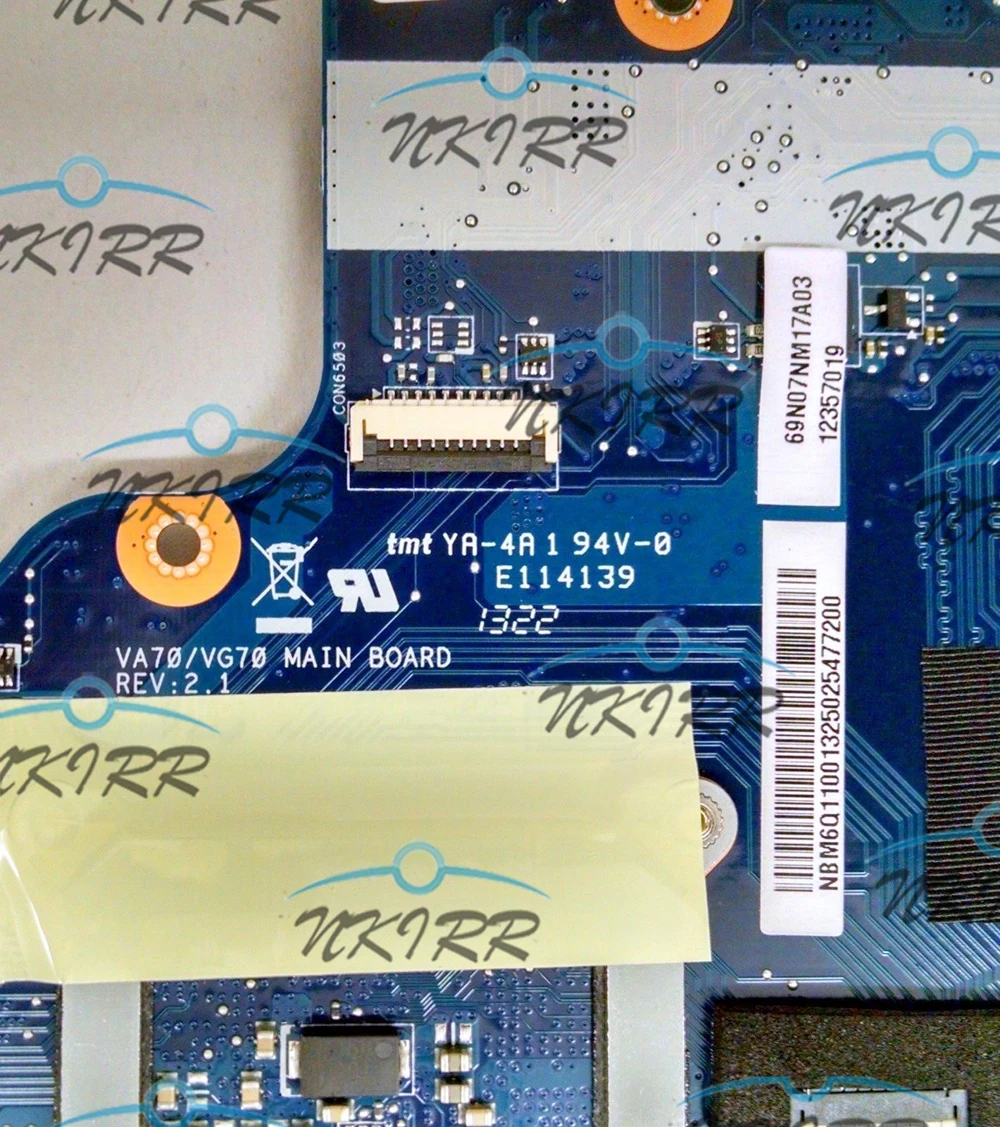 Imagem -06 - Placa-mãe para Acer Aspire Vg70 Vg70 Gt630m 710m 2g Nbm0s11001 Nbryq11001 Nbryp11001 Nbryr11001 E1731g E1-771g P273-m