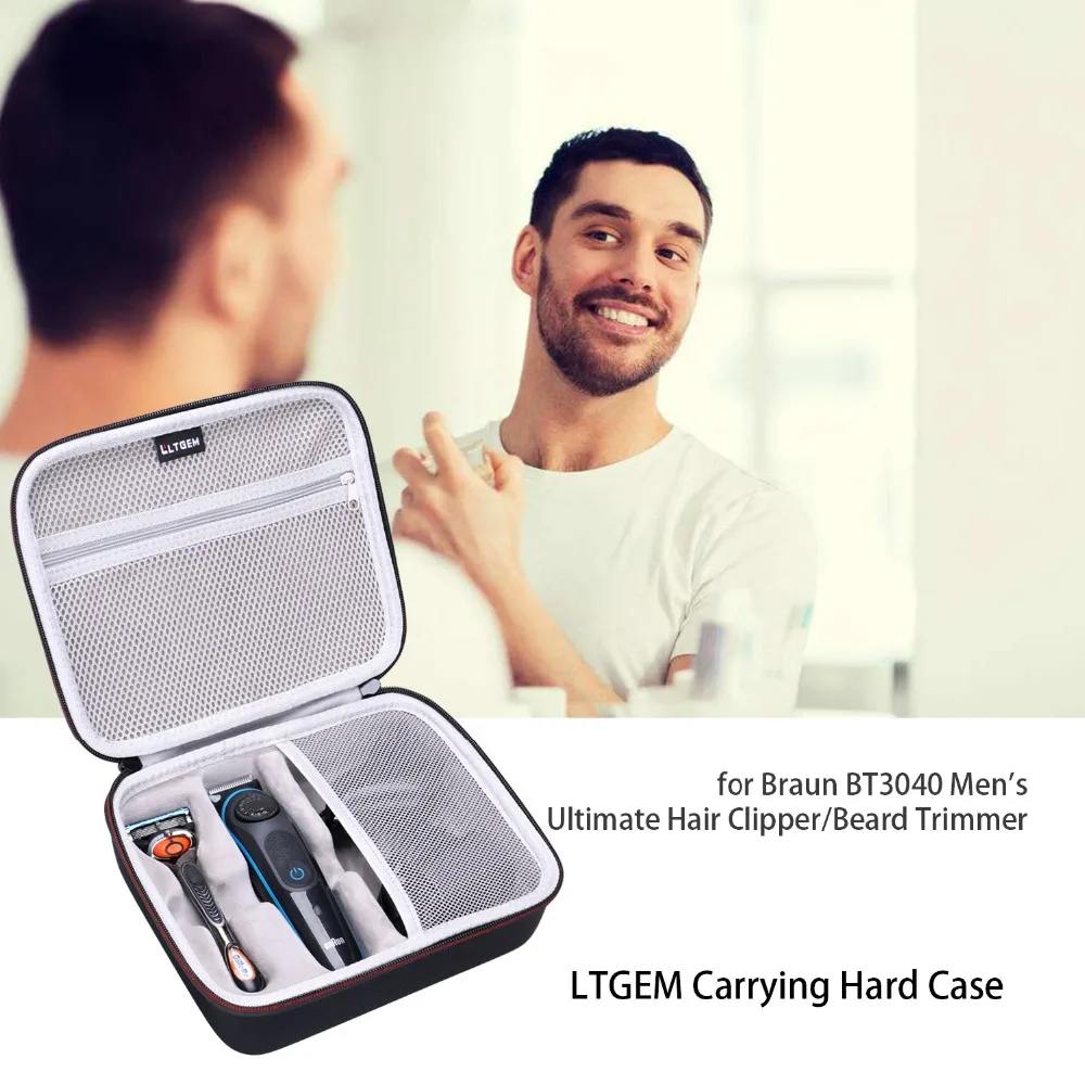 LTGEM EVA Hard Case für Braun BT3040 männer Ultimative Haar Clipper/Bart Trimmer-Reise Schutzhülle Durchführung Lagerung tasche