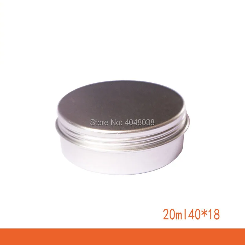 20G Empty Tin Cans Nail Art Makeup Aluminum Lip Gloss Jar Round Liquid Cream Cosmetic Pot 20ml Dia 40mm Refillable Metal Box