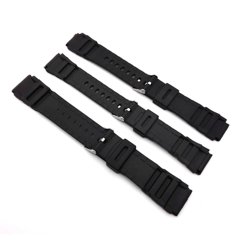 18-22mm Men Black Silicone Rubber Waterproof Sport Wrist Watch Band Strap new