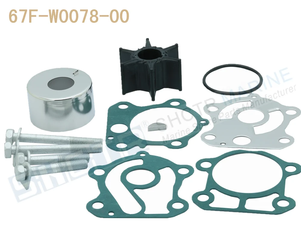 SHCTR Water Pump & Impeller Kit for OEM 67F-W0078-00,Sierra 18-3451,75/80/90/100HP