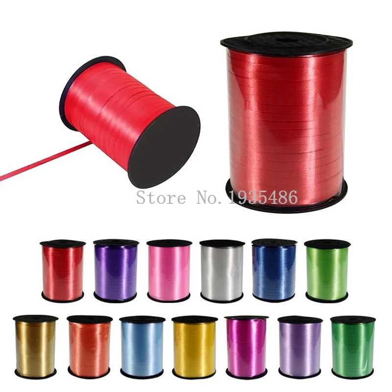 New 500Yd Balloon ribbon Birthday Gifts Wrapping Wedding Decoration Giftwrap Curling Ribbon Balloons Accessories