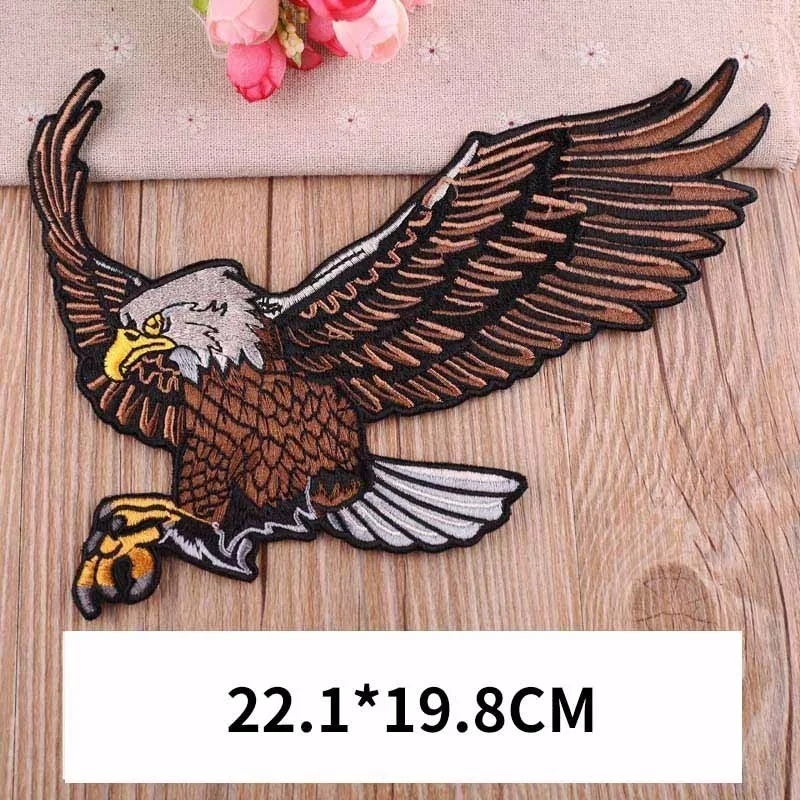 PGY Cheap Punk Rock Bike Patch Large Embroidery Biker Patch Motorcycle Iron On Patches For Clothes Jeans Vest Jacket Back Patch