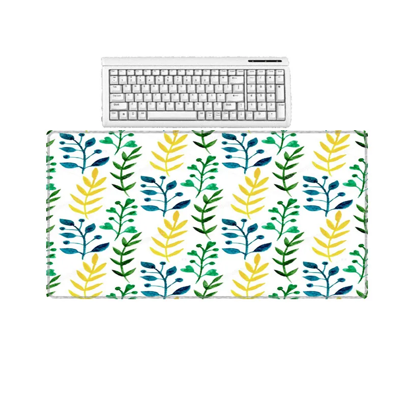 XGZ Yellow Blue Green ART Printing Rubber Rectangle Mouse Pad Size 30X60 To 40X90 Cm for Office PC Home Table Keyboard Mats