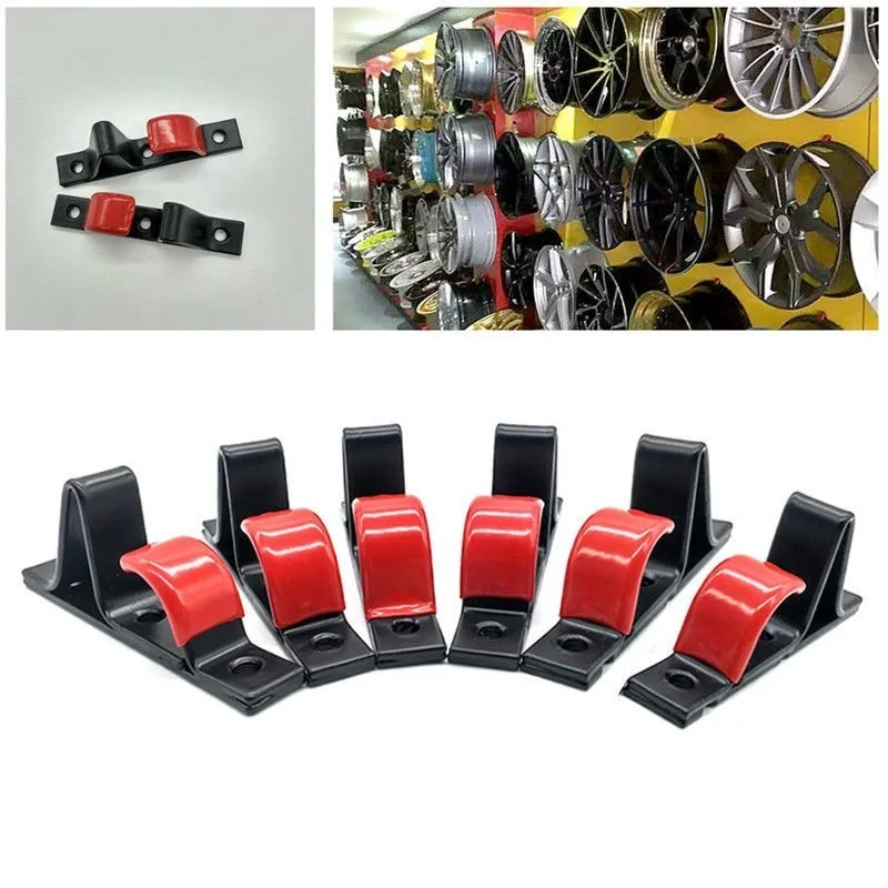 Car Wheel Fixed Plastic Wall Display Tire Reinforcement Tool Metal Display Frame Hook Decorative Wheel Hook