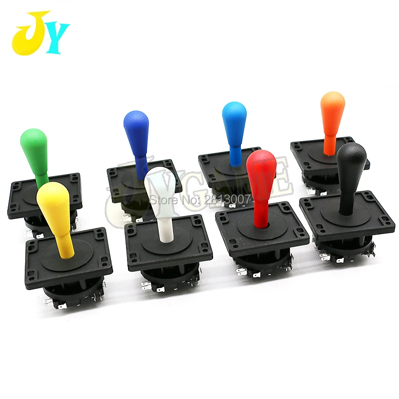 10PCS 4 Way 8 Way HAPP Style Joystick American Joystick Durable Arcade Stick Fighting Game JAMMA Parts With 3 Pin Micro Switch