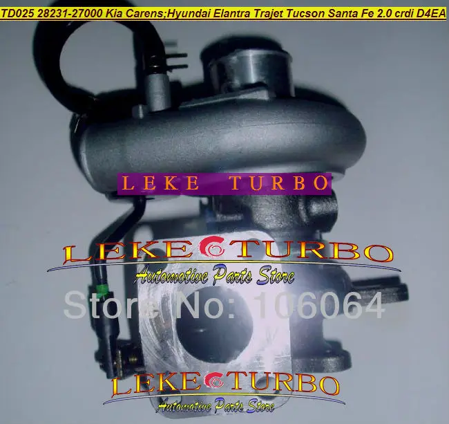 Turbo TD025 28231-27000 49173-02410 49173-02412 49173-02401 Turbocharger for Hyundai Elantra Trajet Tucson Santa Fe 2.0CRDi D4EA