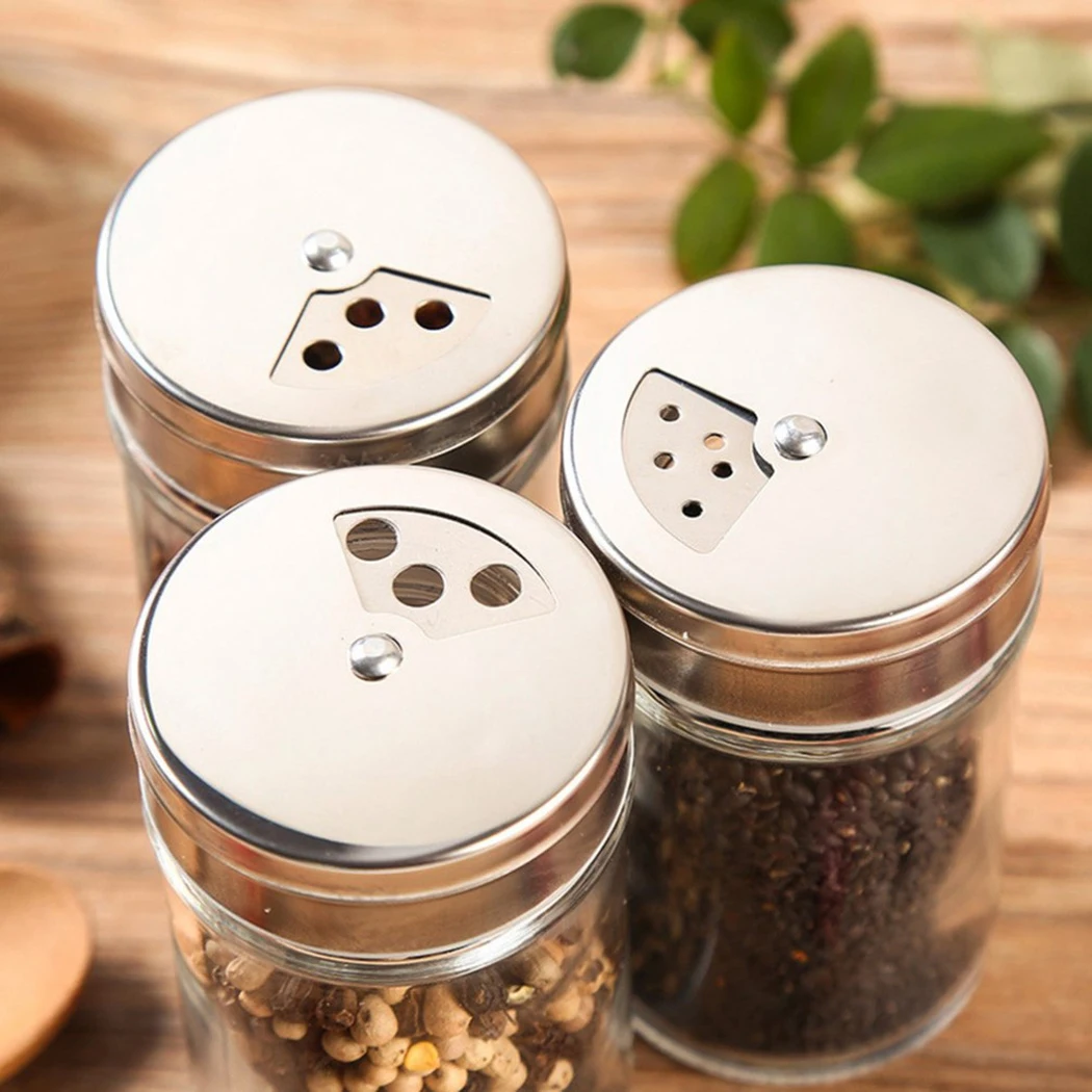 Kitchen Gadgets Spice Bottle Seasoning Box Kitchen Spice Storage Bottle Jars Transparent PP Salt Pepper Cumin Powder Box Set