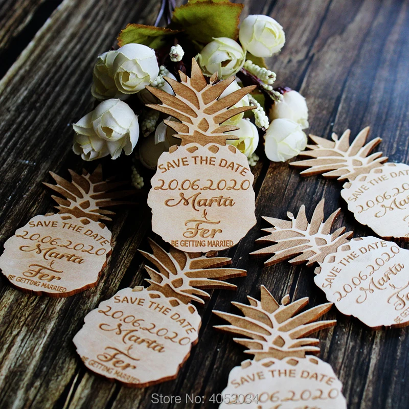 Pineapple Save the Date Magnet, rustic  wedding  save the date magnet