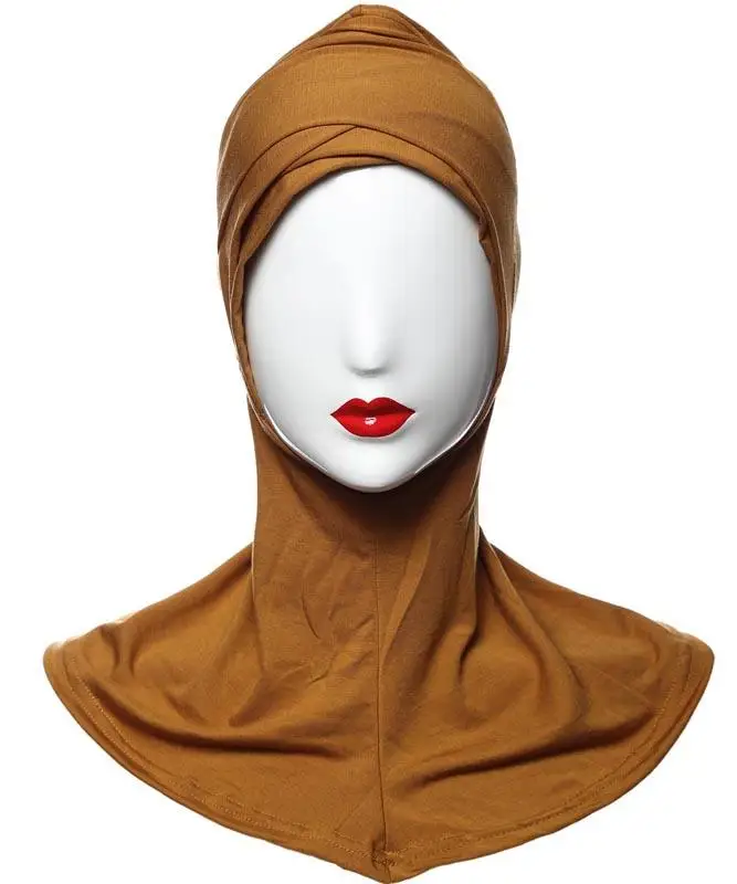 Turbante elástico de algodón suave para mujer, Hijab musulmán de cobertura completa, Hijab islámico, Ramadán, Ninja