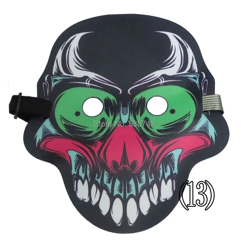 EL  mask for horrible Party night and Screaming Party decorations LED cold light mask sound activated Good price good goods