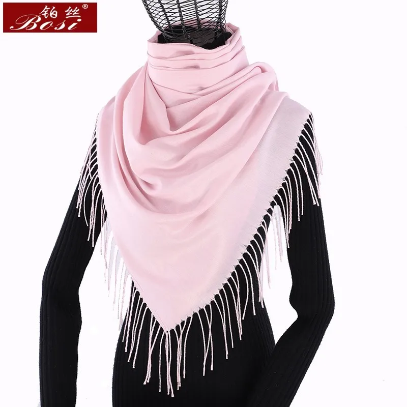 Winter mode kaschmir schal frauen schals einfarbig marke hijab weibliche pashmina schals frühling schal und wraps Kostenloser versand