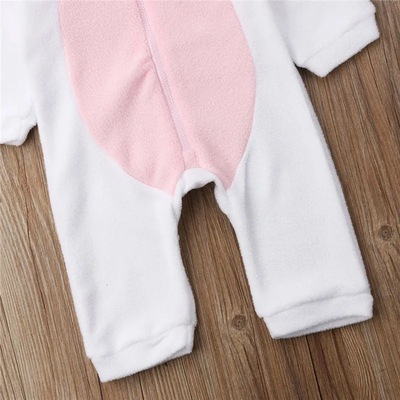 Baby Cloth Children\'s Three Dimensional Wings Bodysuit Newborn Kid Baby Girl Unicorn Flannel Jumpsuit Outfit Warm Clothes Winter