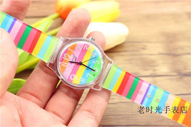 Luxury brand NAZEYT women man fashion&casual rainbow color wristwatches children silicone waterproof watches Xmas gift watch