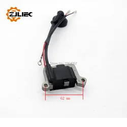 1E48F ignition coil fit for 63cc brush cutter grass trimmer 48 engine 48F grass cutter mower ignition coil