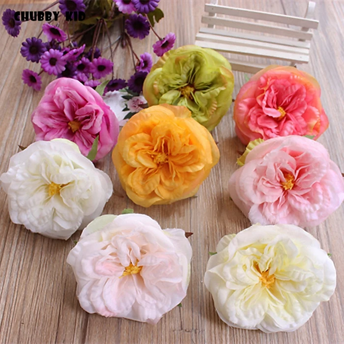 

50pcs ! wholesale nice artificial silk flower camellia heads single fake tea rose petals wedding decorative flowers DIY Floral