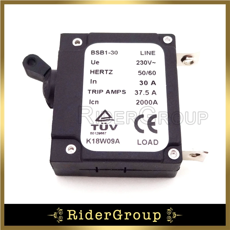 Generator Circuit Breaker BSB1-30 In 30A 230V 37.5A Trip Amps 2000A 50-60 Hertz