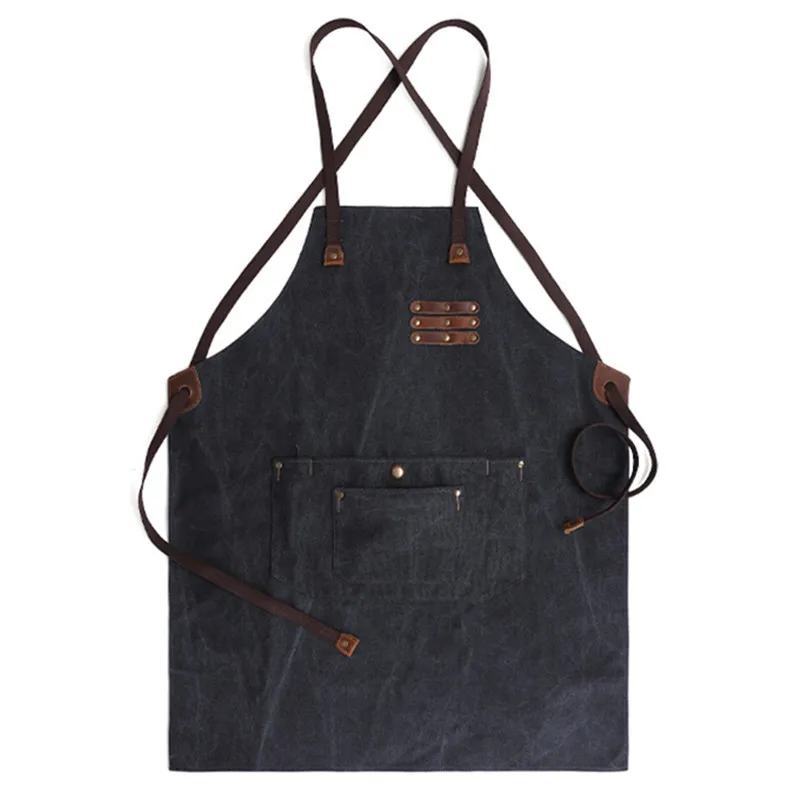 

Cross-back Canvas Apron Cafe Barista Bartender Baker BBQ Chef Uniform Florist Carpenter Gardener Artist Painter Workwear D89