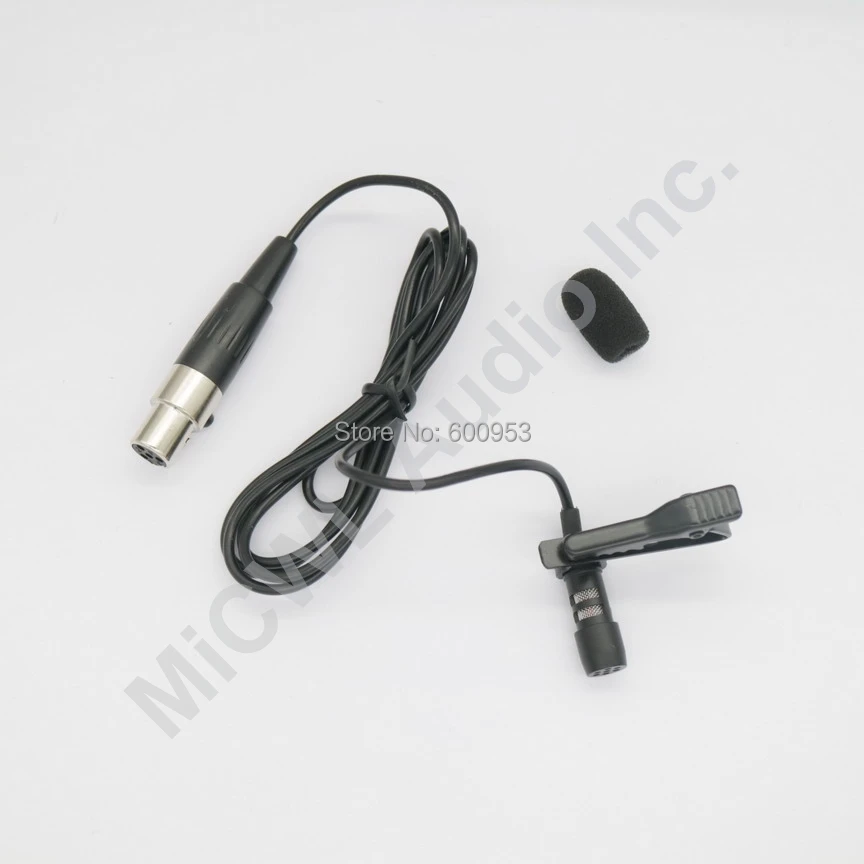 Professional Mini 4Pin XLR TA4F Lavalier Lapel Cardioid Condenser Microphone for Shure Wireless Mic Transmitter 1.2m Cable