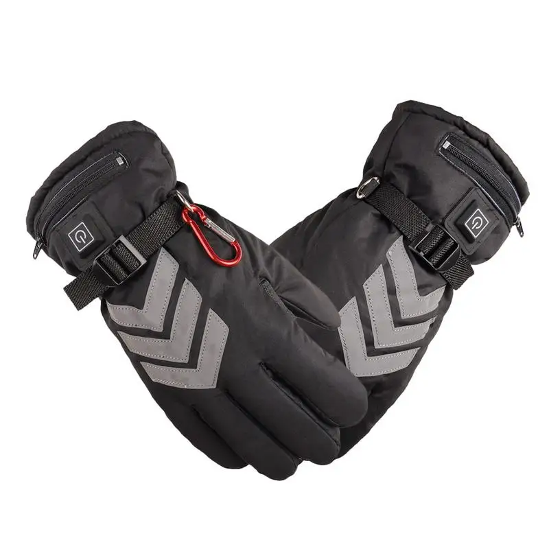 Guantes calefactados de invierno con enchufe para motocicleta, calentador de manos eléctrico para caza, esquí y ciclismo, con batería recargable por USB