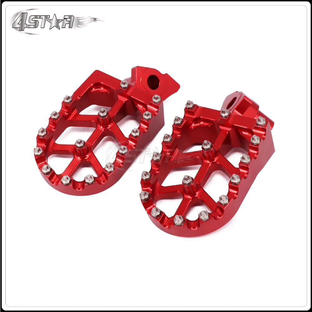 CNC Motorcycle Foot Pegs Pedals Rests For HONDA CR125 CR250 1995-1999 CR500 1995-2005 For YAMAHA YZ125 YZ250 WR400 1997-1998