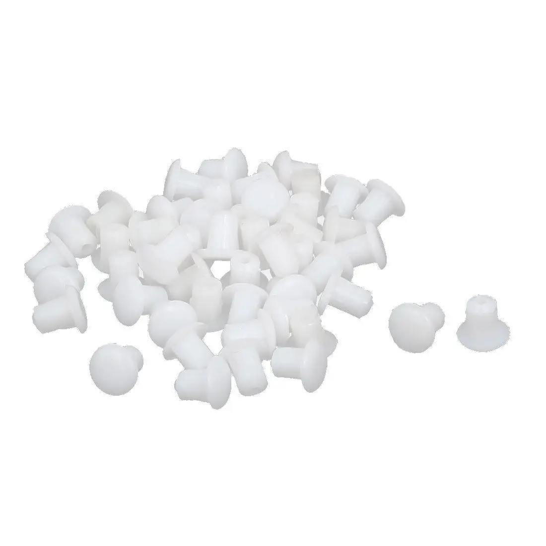 Promotion! Couvercle rond en plastique blanc pour trou de 5mm de diamètre, 50 pièces