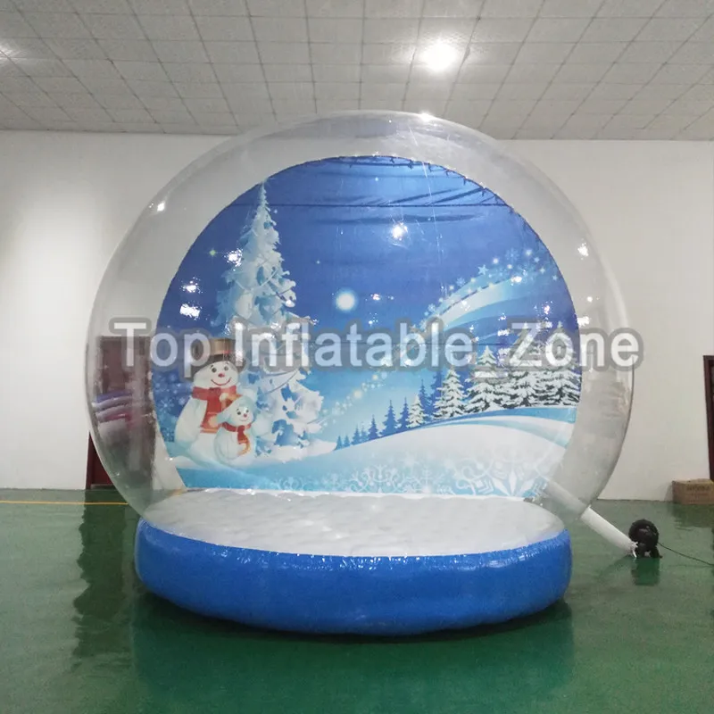 Boule à neige gonflable en PVC transparent avec souffleur, beau photomaton pour prendre des photos, Noël