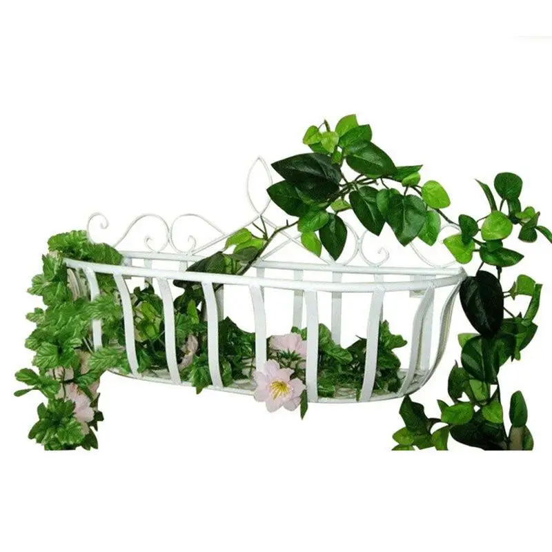 Wall Mounted Holder Hanging Flower Basket For Home Living Room Decorative Shelves Balcony Hanging Flower Pot Rack