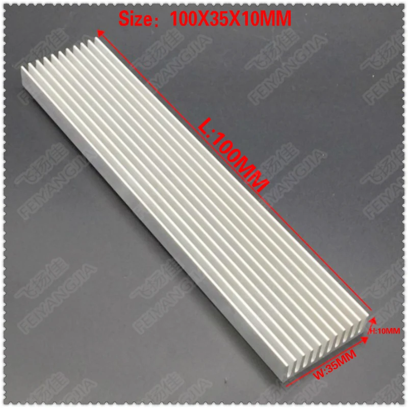 

(Free shipping )2pcs 100x35x10mm Aluminum heatsinks, electronic radiator, cooling the aluminum block