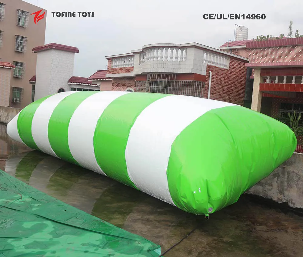 12*3m Giant inflatable pillow blob aqua jumping inflatable water catapult blob