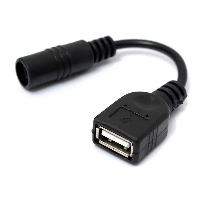 Zihan 5V 5.5 x 2.1mm DC Female to USB AF DC Male Power Connector Cable for Laptop Adapter