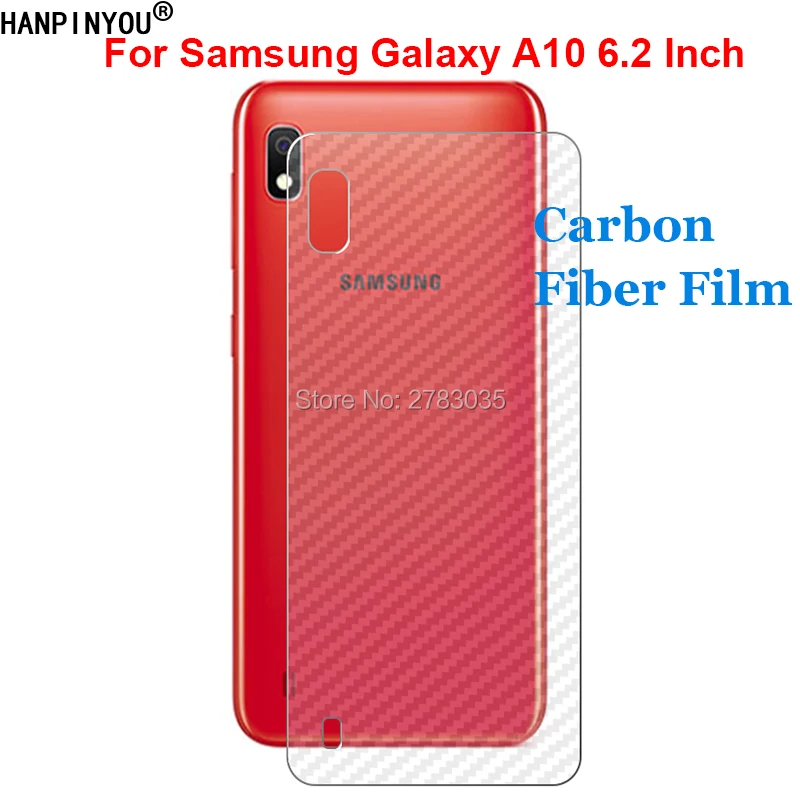 Прочная защитная пленка для Samsung Galaxy A10, Защитная пленка для задней панели из углеродного волокна с защитой от отпечатков пальцев, не закаленное стекло, 3D