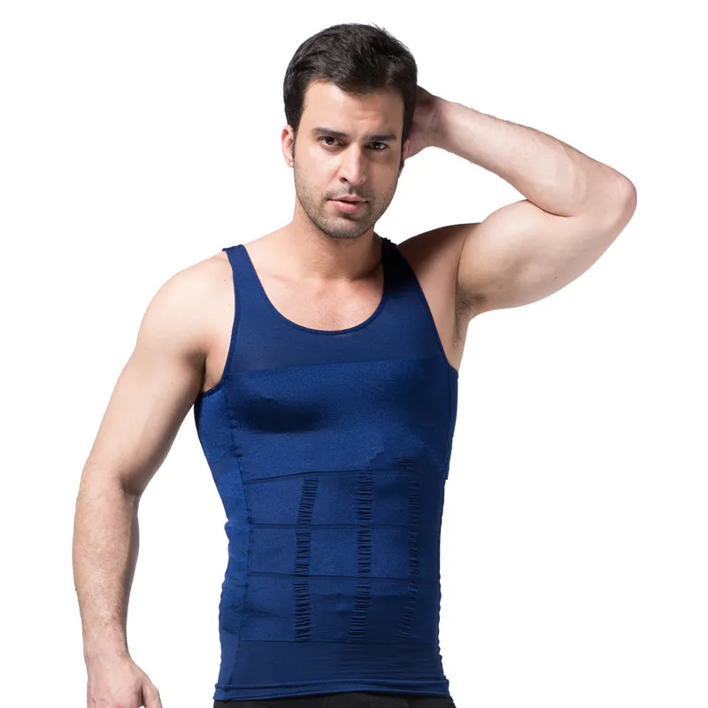 

Men's Belt Body Sculpting Orthopedic Underwear Summer Nylon Men Vest Waist Abdomen Slimming Solid Underwear Beer Belly 5 Colors