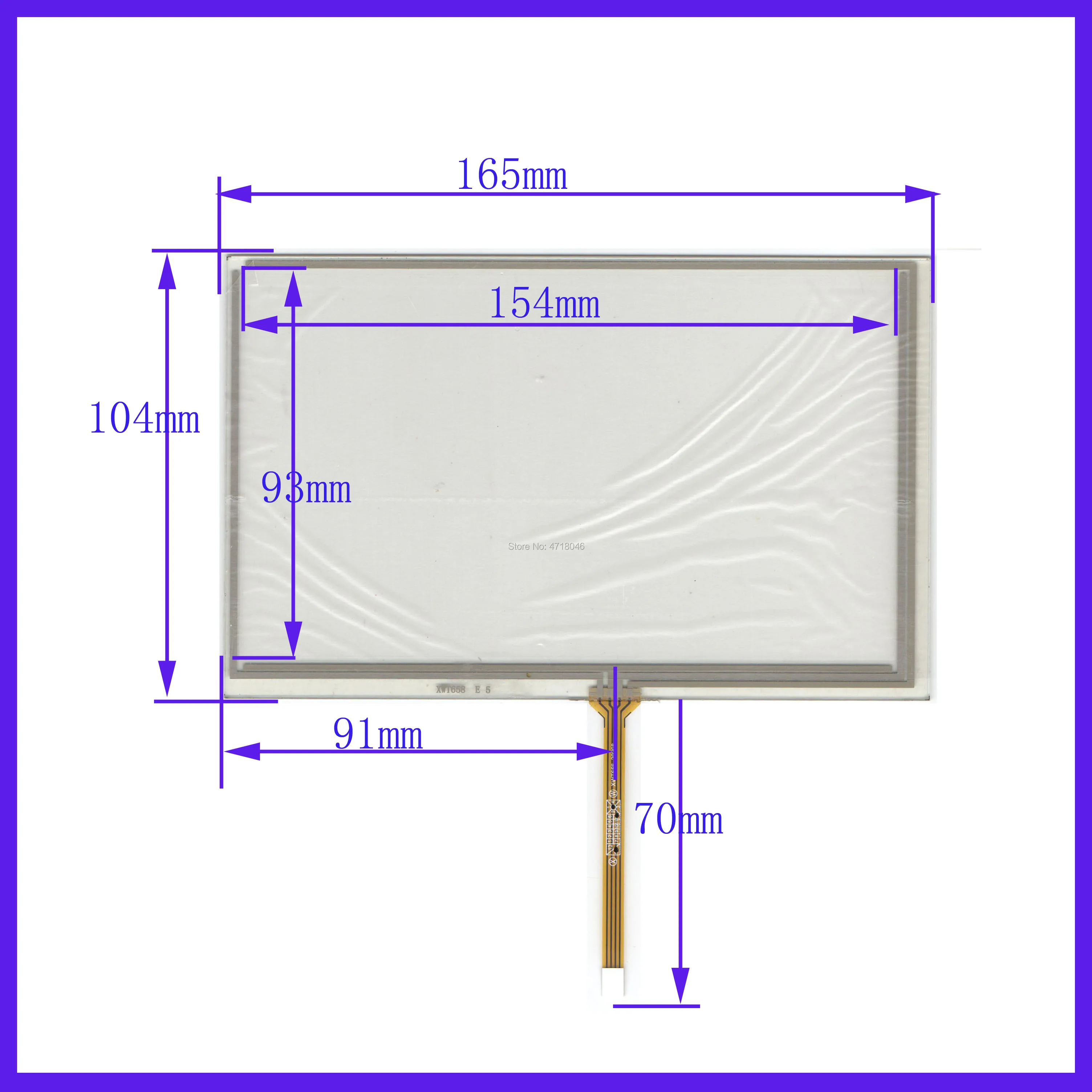 

ZhiYuSun wholesale 5PCS/LOT 165*104mm 7.1inch 4lines resistance screen for car DVD redio this is compatible XWT658