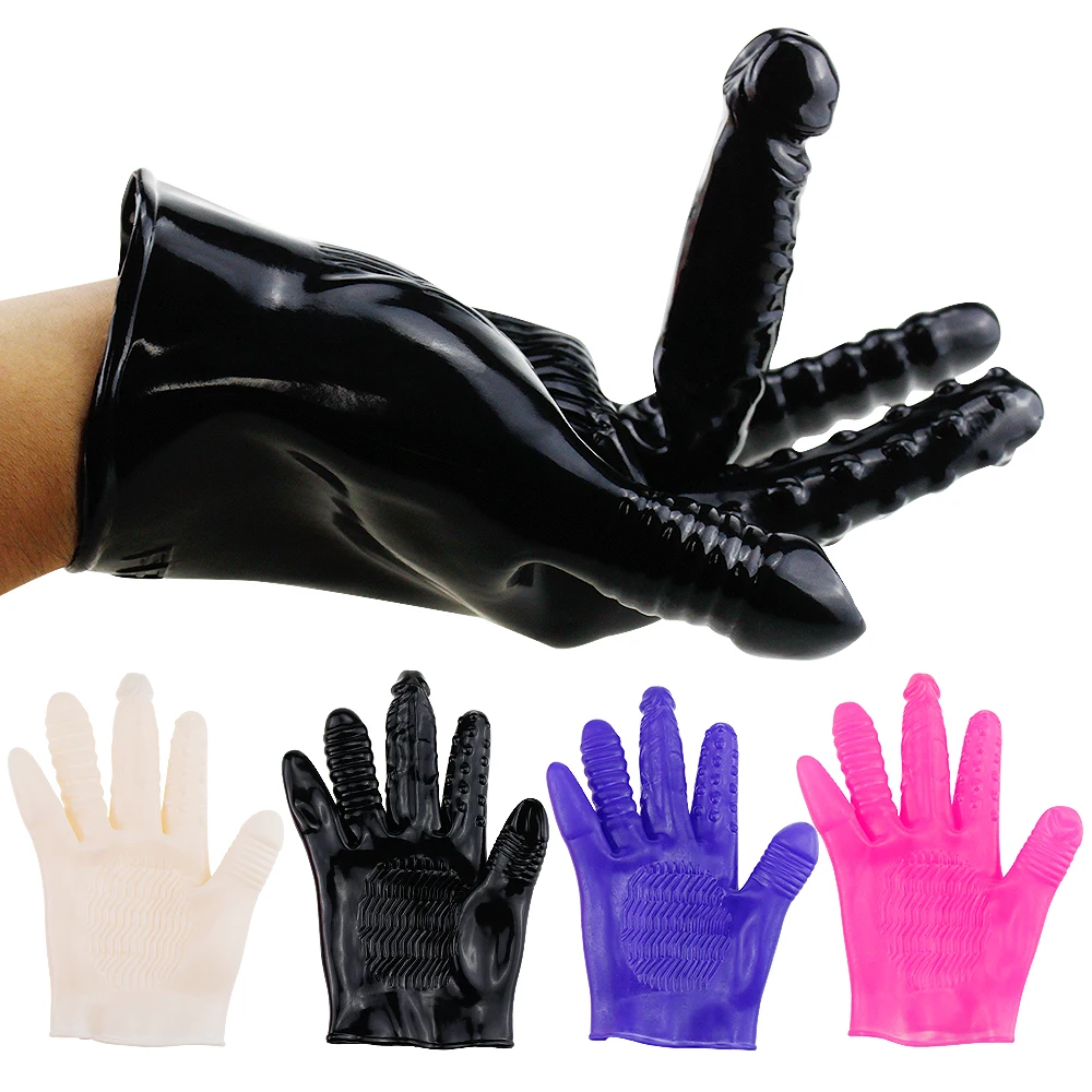 Sex Gloves Fingering Dildo Masturbation Erotic Vagina Stimulator Self-comforting Breast Nipple Massage BDSM Sex Toys For Couple