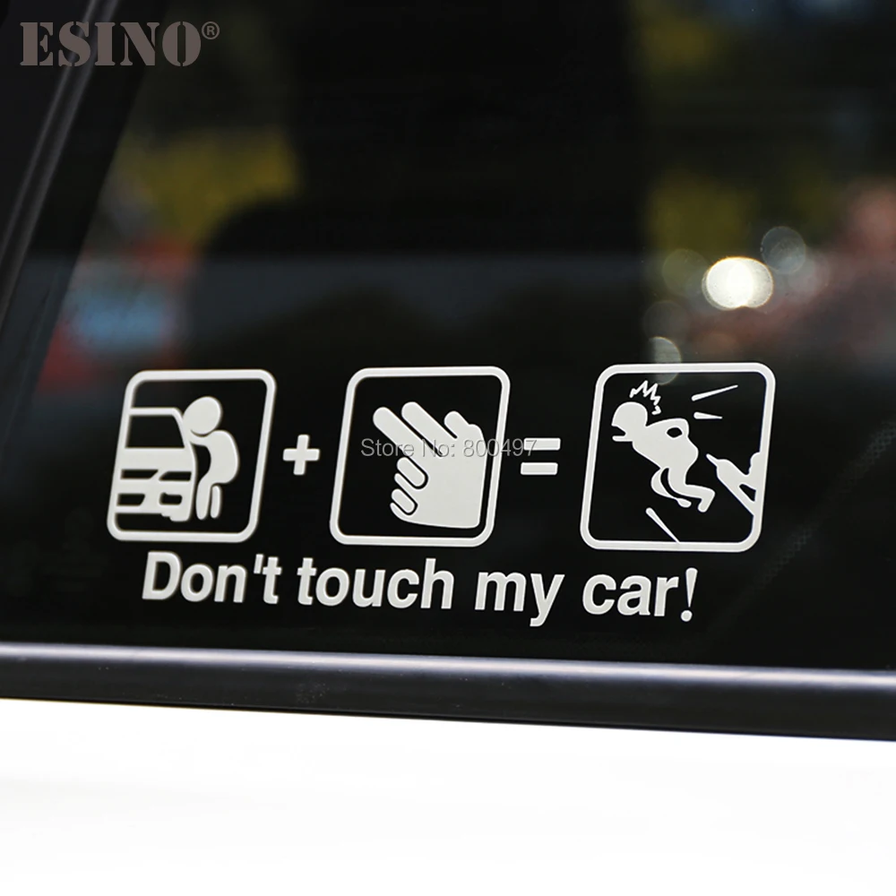 Car Styling Fashion Funny Decoration Car Accessory Don\'t Touch My Car Baby in Car Creative Reflective Stickers Car Body Decal