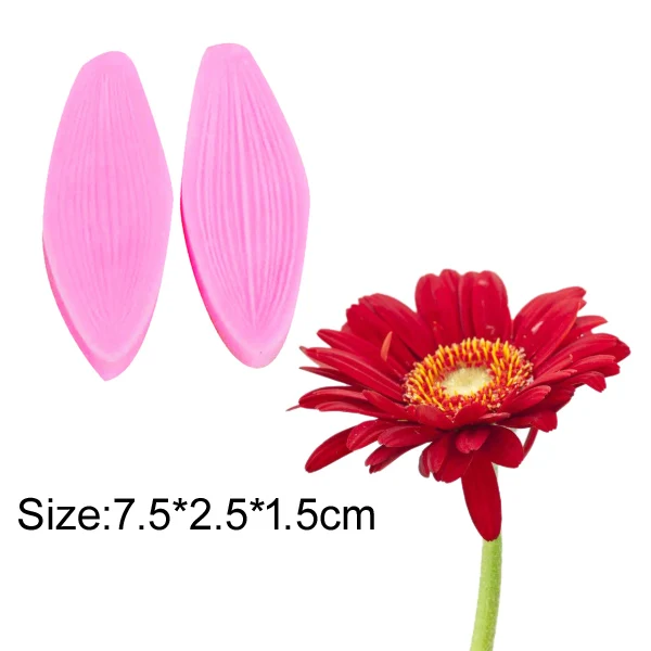 Daisy Petal Silicone Veiner & Cutter Silicone Petal Leaf Mold Flowers Fondant Mold Chocolate Gum Paste Mold Fondant Cake CS333