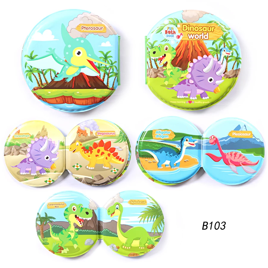 New Swimming Water Bath Book with BB Whistle Animal Bath Toys For Baby Happy Bathing Time,Early Educational English Bathroom Toy