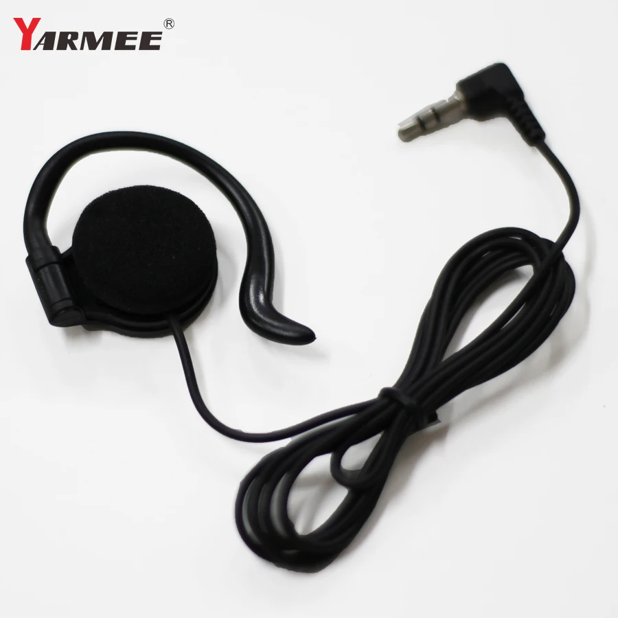 YARMEE Professional Headphones 3.5mm Plug Jack Wired Single Earphone Ear Hanging Suitable Monitoring Radio Tour Guide System