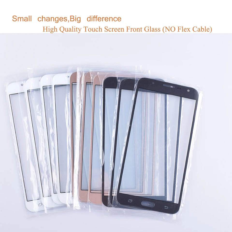 10Pcs/Lot For Samsung Galaxy J7 2015 J700 Touch Screen Front Glass Panel LCD Outer With OCA Glue