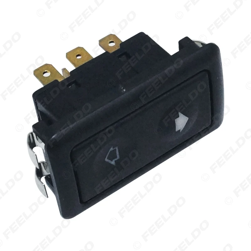 MOTOBOTS Universal Metallic Snap Clip-On 6Pins Auto Power Window Switch 10A~30A With illumination Indicator Single Button #5797