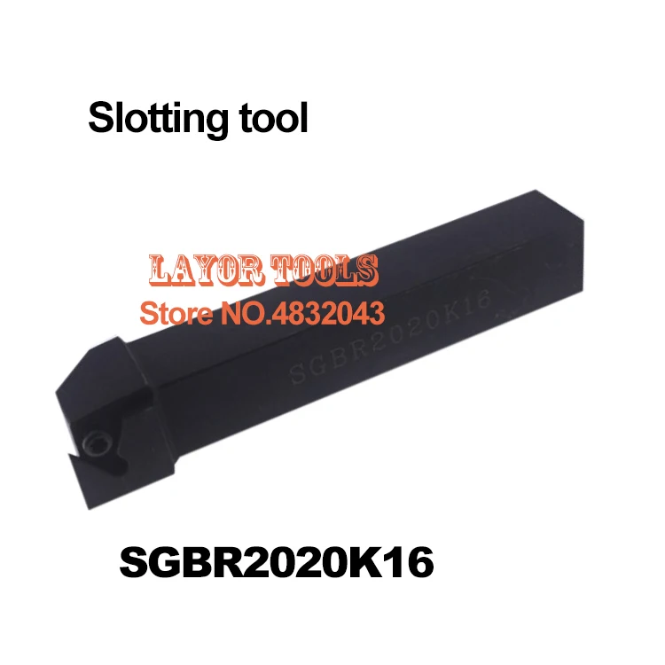 SGBR2020K16/32 20*20MM External Grooving Turning Slotting Tool Holder For Lathe Machine CNC Cutting Turning Tool Set Holder