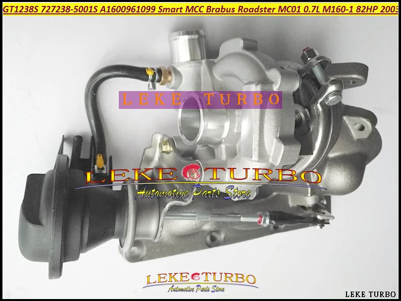 GT1238S 727238 727238-5001S 727238-1ZD A1600961099 Turbo Turbocharger For Smart MCC Brabus ROADSTER MC01 2003- 0.7L M160-1 82HP