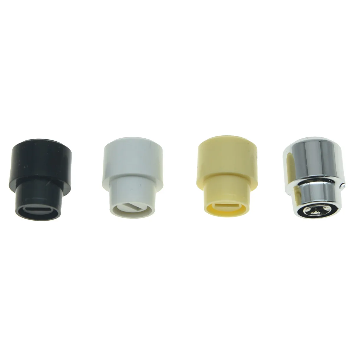 KAISH Pack of 2 Barrel Switch Tip 3 Way or 4 Way Pickup Selector Switch Knobs for U.S. Tele/Telecaster Black/Ivory/White