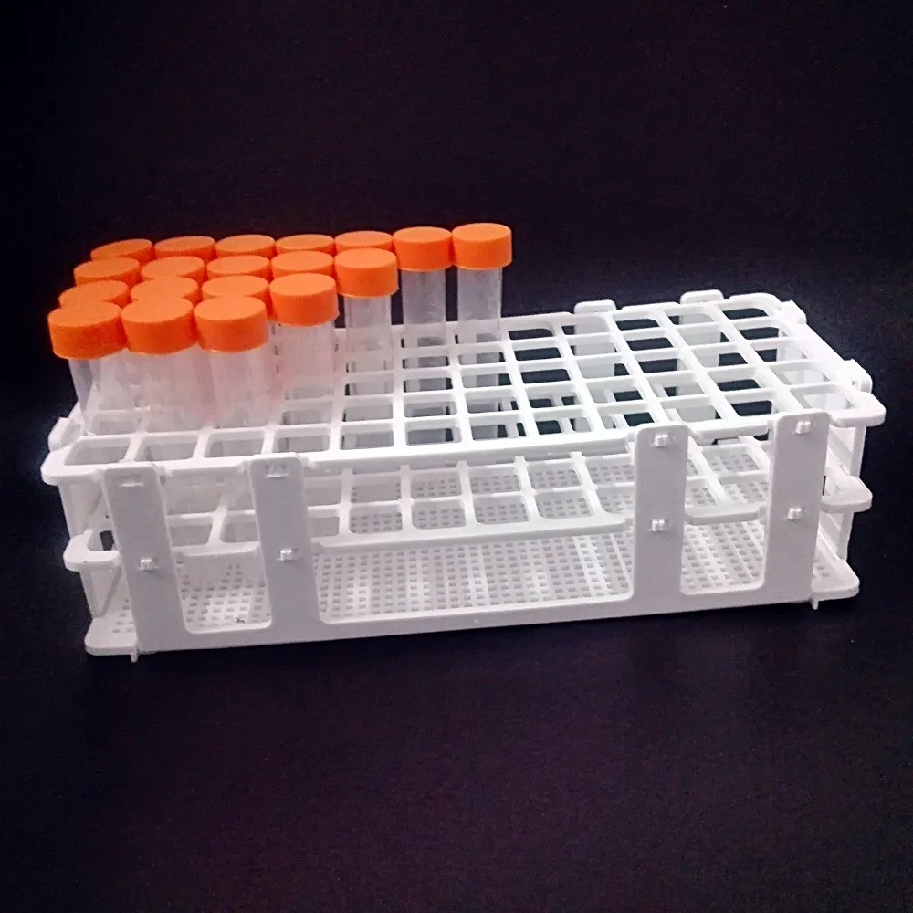 Plastic Test Tube Rack for 16mm*60 Wells, White,Detachable(60 Hole),15ml tube box.