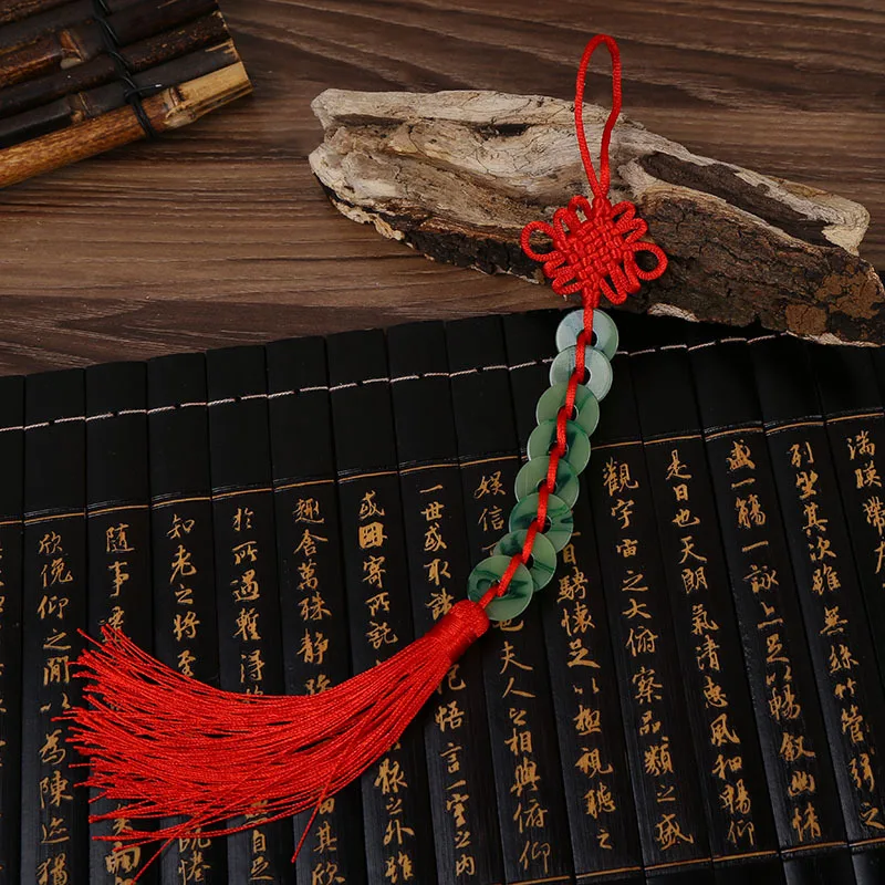 

50 Pcs Polyester Chinese Knots Knotting Lucky Amulet Jade Coin Tassel Chinese Style Gifts Fringe Trim Pendant Decoration 2018